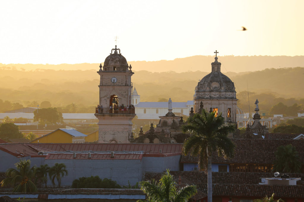 Granada Nicaragua at dusk